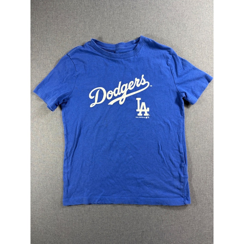 MLB Los Angeles Dodgers Kids Blue Graphic T-Shirt Team Athletics Size M